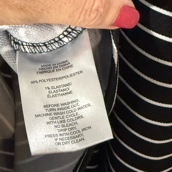 Black Shirt with White Stripes - Picture 3 of 7